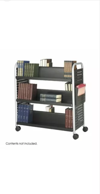 Safco Scoot Double Sided 6 Shelf Book Cart BRAND NEW IN BOX