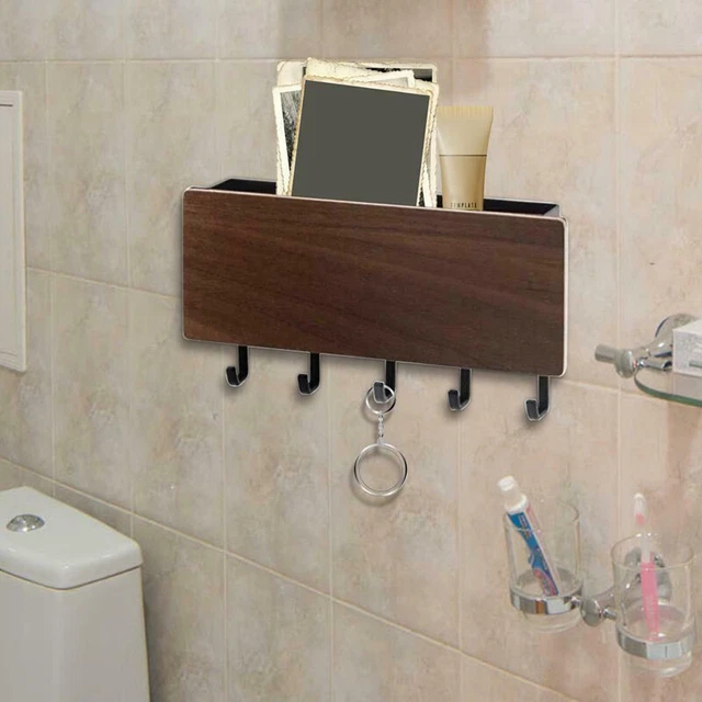 Wooden Door Hanger Wall Mount Hooks Key Holder Rack Organizer Letter Box Mail