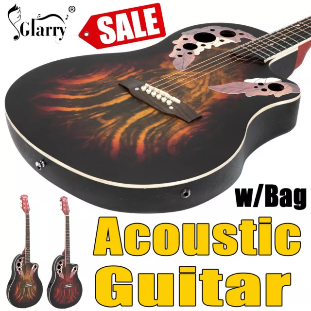 Glarry 41-inch Full-Size Acoustic Electric Guitar w/Gig Bag Adult Kids Beginners