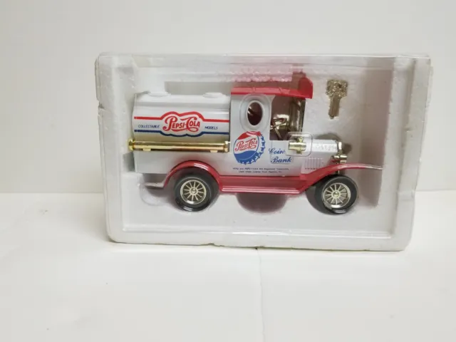 Pepsi-Cola - Golden Classic - Diecast Coin Bank With Key - 1997