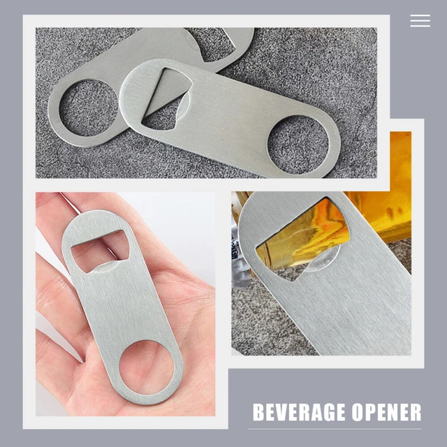 Abridor de latas de acero inoxidable abridor de botellas tapas a granel