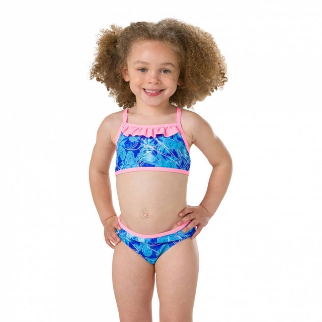 Speedo Kids Girls Swimming Disney Frozen Ess Frill 2pc Smiwsuit 07971-C783