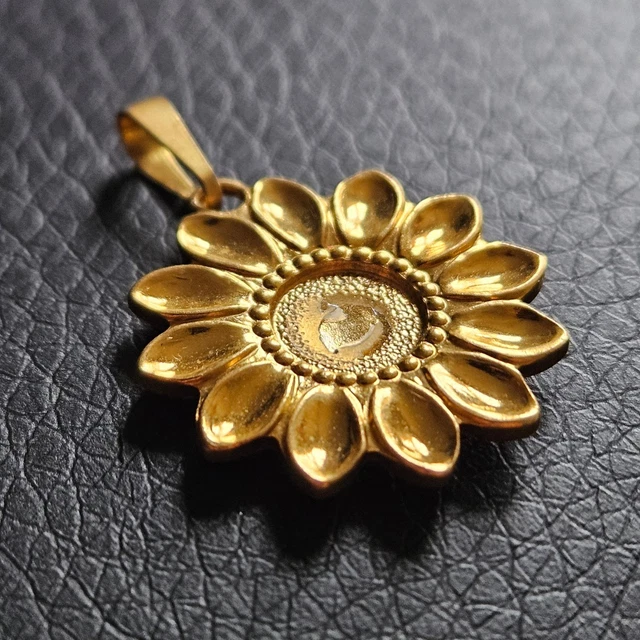 Pendentif Porte-photo Vintage XIXe Siècle - Boule Pivotante Plaquée Or, Rare Bijou