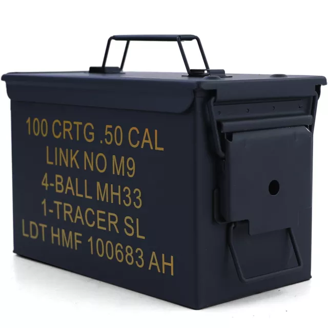 Munitionskiste Ammo Box Metallkiste Transport Metallbox 305x155x190mm schwarz