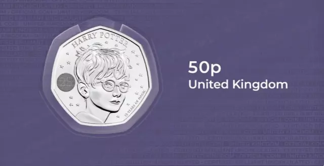 Official Royal Mint Harry Potter Brilliant Uncirculated BU 50p Coin UK 2022 Card