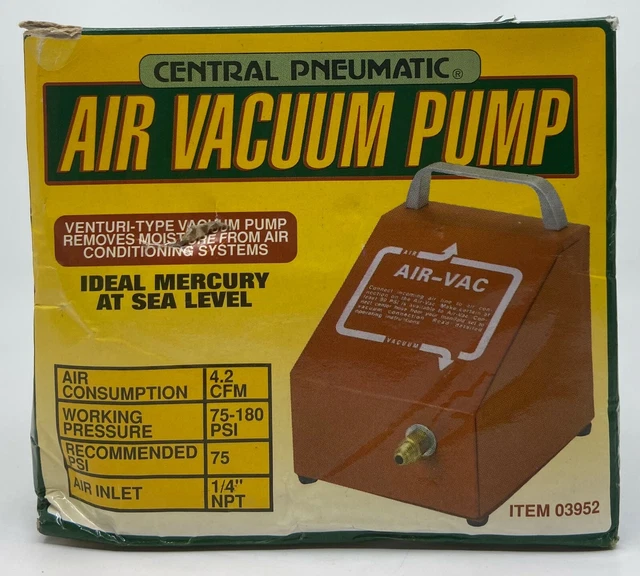 Central Pneumatic Venturi-Type Air Vacuum Pump 03952