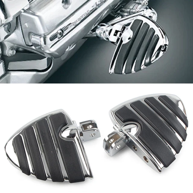 Pedane Passeggero Cromate Per Harley | CNC In Alluminio | Anteriori E Posteriori | Adatte A Touring, Sportster, Dyna, Softail - 2