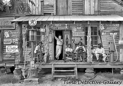 Old Store, Texaco Gas & Kerosene Pumps, Gordonton, NC 1939 - Vintage Photo Print