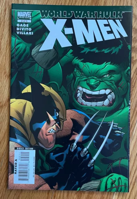 WORLD WAR HULK: X-MEN #2 vs. Wolverine! Ed McGuinness Cover Marvel 2007 VF/NM