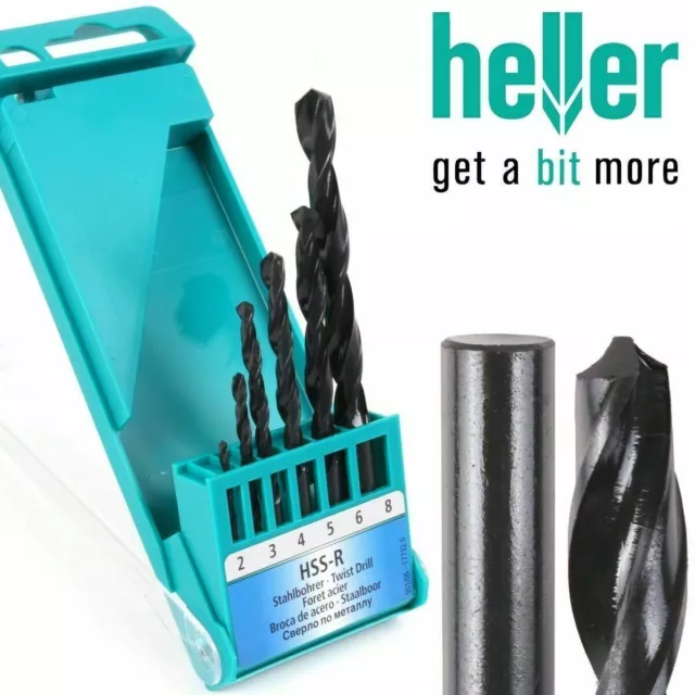 Heller Pro 6Pc Hss-R Twist Drill Bit Set 3