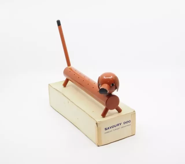 Large Mid Century Modern Sausage Dog Cocktail Stick Sculpture From Harrods