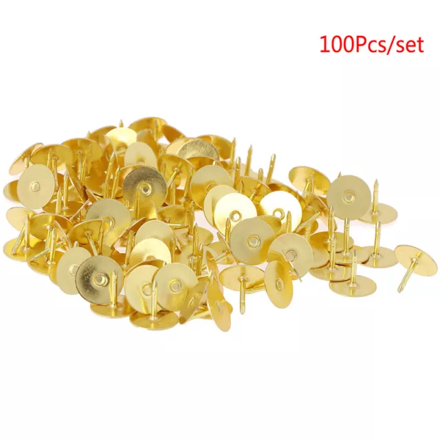 50PCS/set Butterfly Clutch Tie Tacks Pin Back Replacement Blank Pins Go-AW