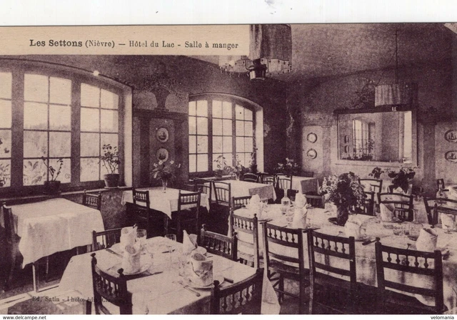 8144 cpa 58 Les Settons - Hôtel du Lac - Salle à manger