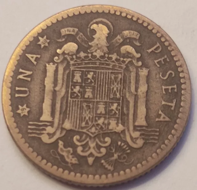 Moneda 1 peseta de 1947 estrella 48