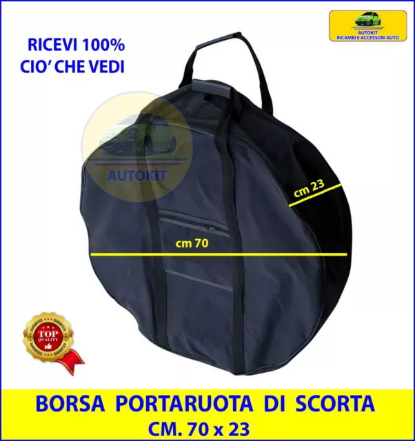 Borsa Ruota Di Scorta Custodia Portaruota Sacca Per Ruote Baule Universale Zip