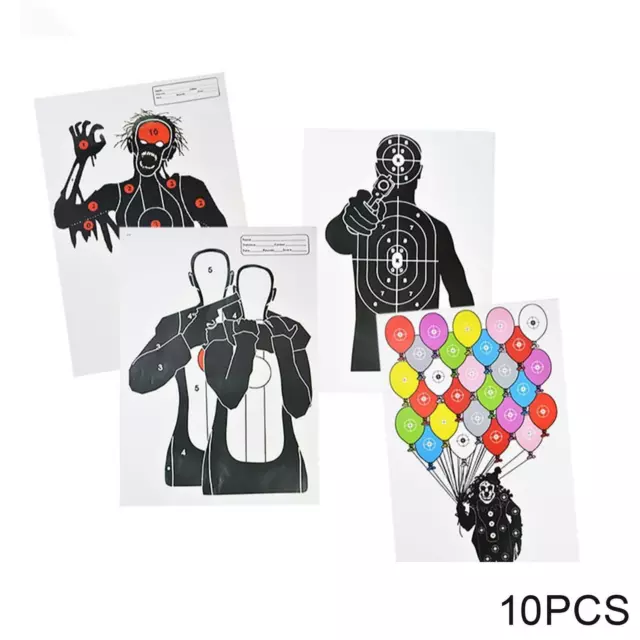 10 Sheets Paper Shooting Target Indoor and Outdoor Fun Targets Large Shooting