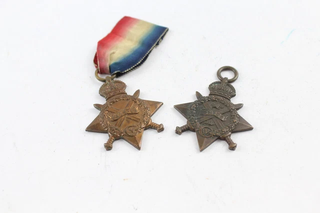WW1 1914-1915 Stars Named Pte A. Whybrow & Pte A.L Le Beau x 2