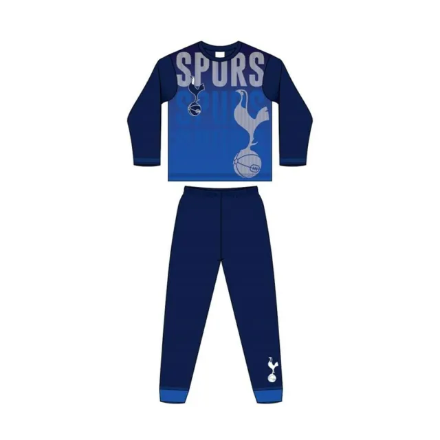 Tottenham Hotspur Boys Pyjamas Kids Spurs PJs Long Sleeve 4-12 Years Blue