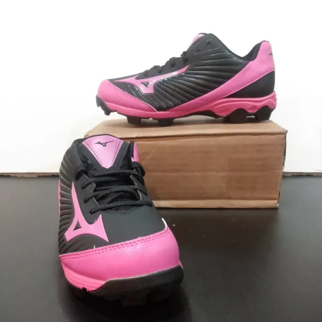 Mizuno Women's 9-Spike Advanced Finch Franchise 7 Softball Cleats Black/Pink New