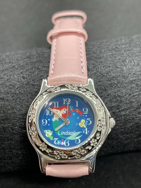 Disney Watch Little Mermaid Personalized With Lindsay On Dial EUC New Battery