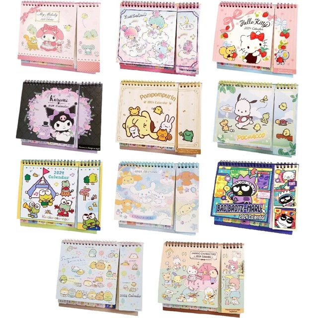 20242025 SANX / Sanrio Monthly Yearly Desktop Calendar Planner with