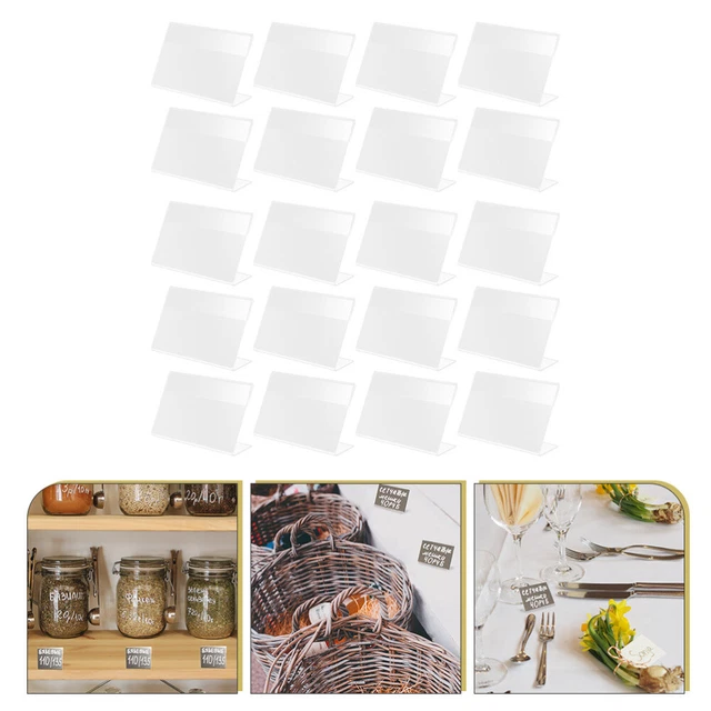 10 étiquettes à Prix Rotatives En Plastique - Porte-étiquettes Pour Affichage En Magasin, Bureau Ou Maison