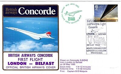 Concord Concorde 1984 British Airways Seattle Pour London Premier Vol Housse 