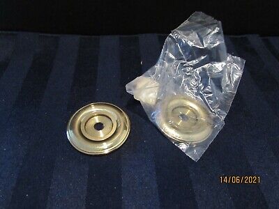 Solid Brass Knob Back Plates 1 11/16" Diameter - 2 Count