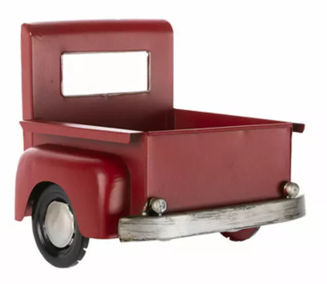 Pickup Red Metal Truck Shelf Vintage Style Vehicle Hanging Man Cave Garage Decor