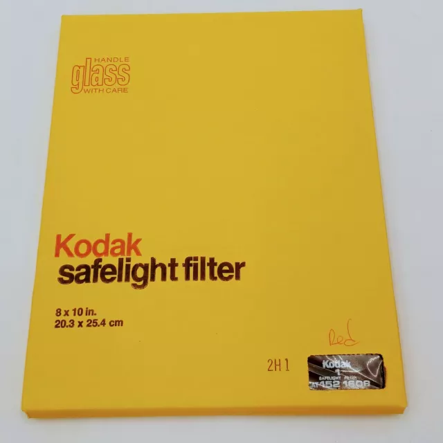 Vintage Eastman Kodak Safelight Filter Red 2KO 8x10" For Photo Darkroom Process