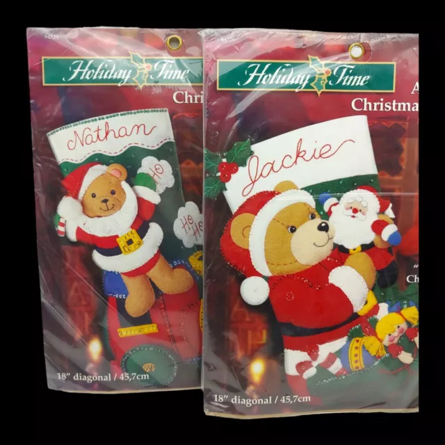 Bucilla 18-Inch Christmas Stocking Felt Applique Kit, Down The Chimney