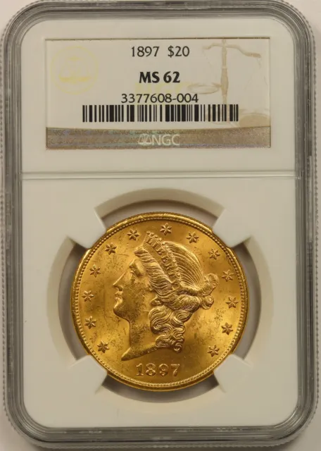 1897 $20 NGC MS 62 Liberty Head Gold Double Eagle