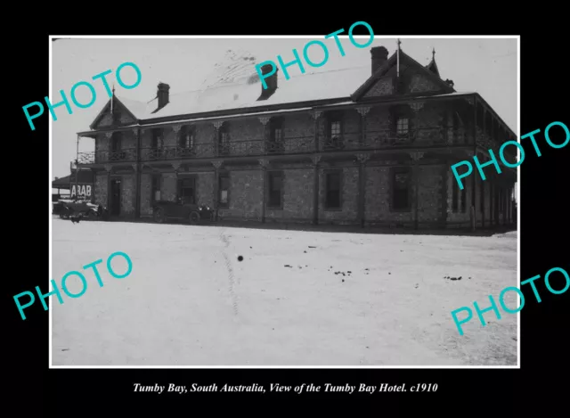 OLD POSTCARD SIZE PHOTO TUMBY BAY SOUTH AUSTRALIA THE TUMBY BAY HOTEL c1910