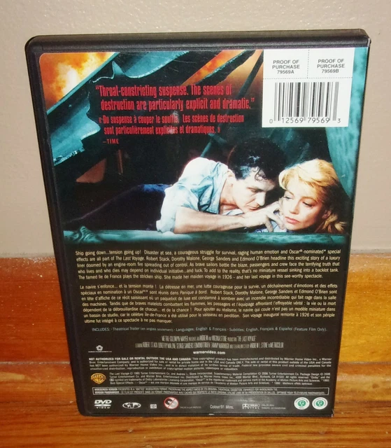 THE LAST VOYAGE-1960 Film-ROBERT STACK-Dorothy Malone-SUPERBE DVD ...