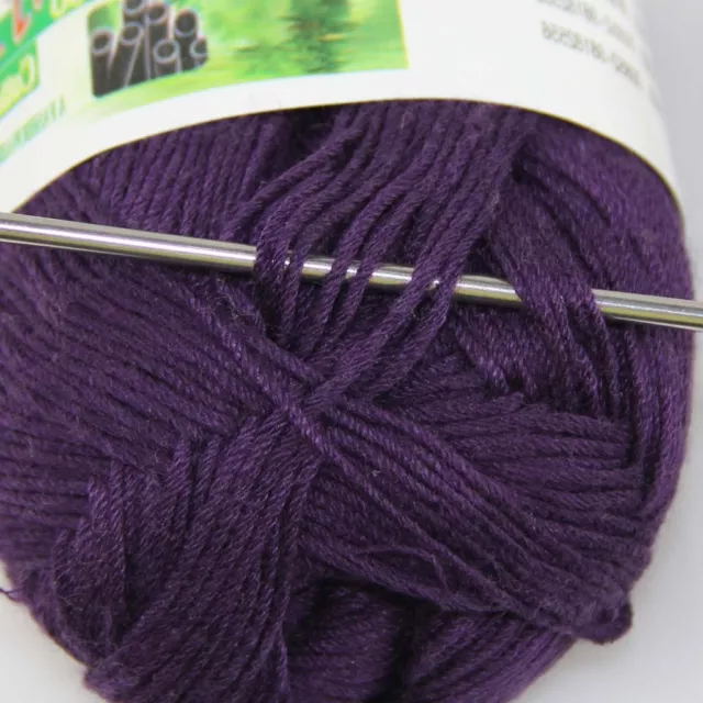 Sale New 6balls x 50gr Soft Baby Natural Smooth Bamboo Cotton Hand Knitting Yarn 2