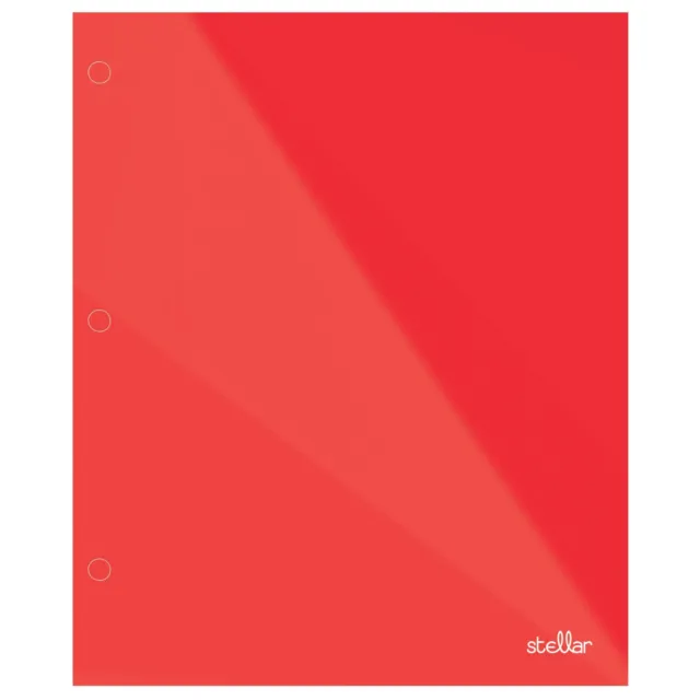 Office Depot Brand Stellar Laminated 2-Pocket Paper Folder, Letter Size, Red