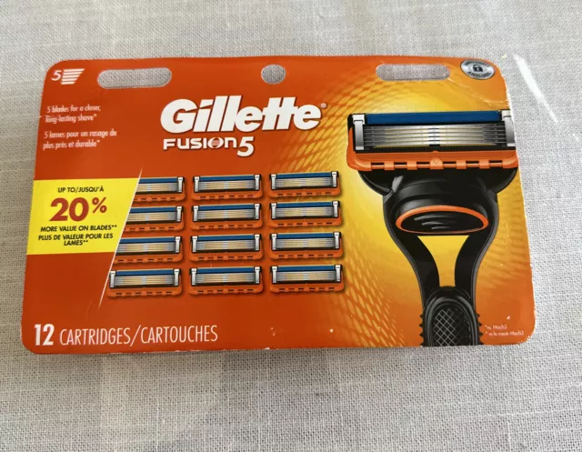 Gillette Fusion 5 Razor Blade Refills - 12 Refill Cartridge