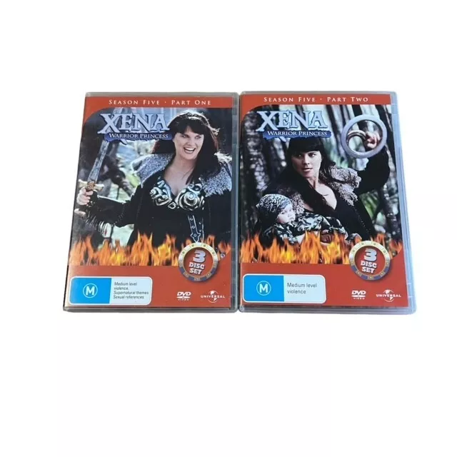 Xena Warrior Princess Season 5 Parts 1 & 2 DVD Lucy Lawless Renee O'Connor Rg 4