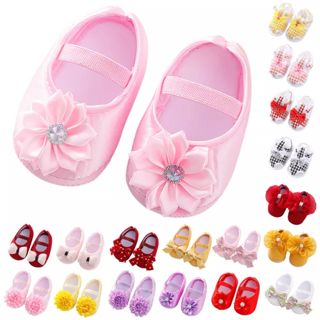 Girls Flower Flat Sandals Summer Toddler Baby Kids Holiday Princess Shoes Size