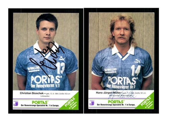 AUTOGRAMMKARTENSATZ SG WALLAU Massenheim 198990 14 Karten Original