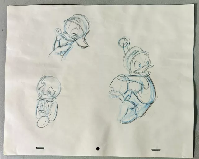 Disney Animation Drawing Sketch Huey Dewey Louie Duck Baseball DuckTales 1990s