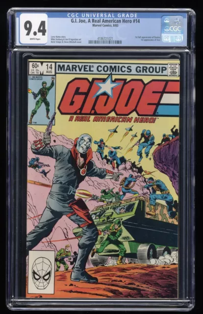 G.I. Joe, A Real American Hero #14 CGC NM 9.4 White Pages Marvel 1983