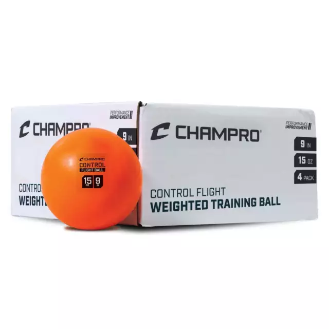 Champro Sports Weighted Control Flight Balls, 15 oz, 4 Pack, Orange