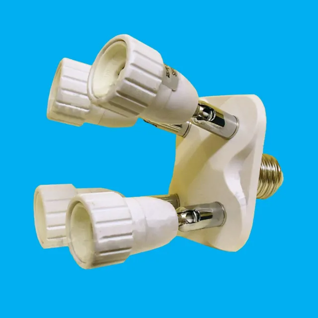 1x E27 a 4x GU10 da 1 lampadina convertitore presa splitter adattatore base lampada