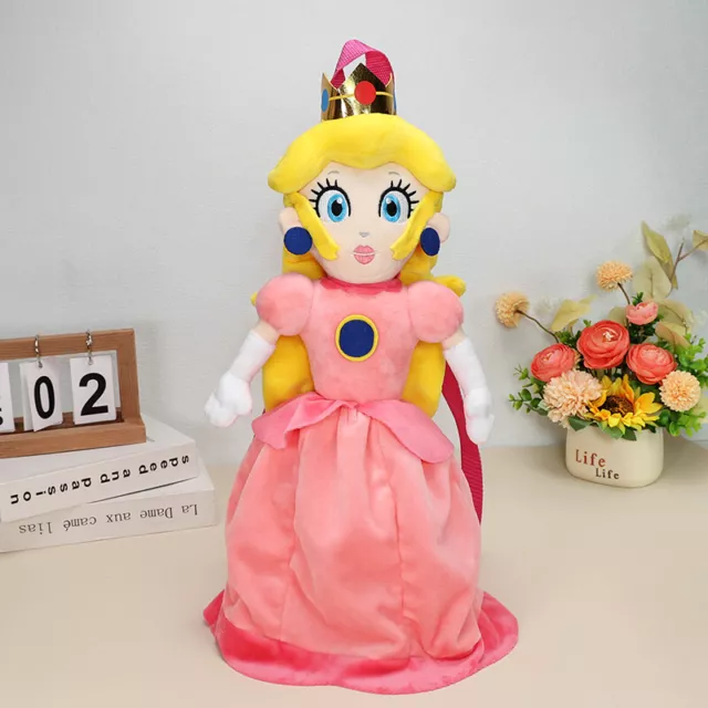 22& SUPER MARIO Bros Plush Princess Peach Backpack Stuffed Dolls Toys ...