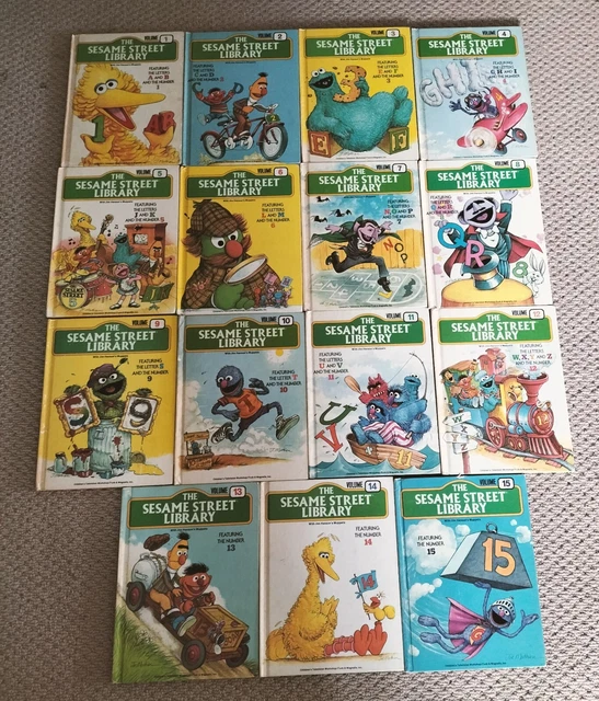 SESAME STREET LIBRARY Hardcover Books Vintage 1978 Complete Set 1-15 £ ...