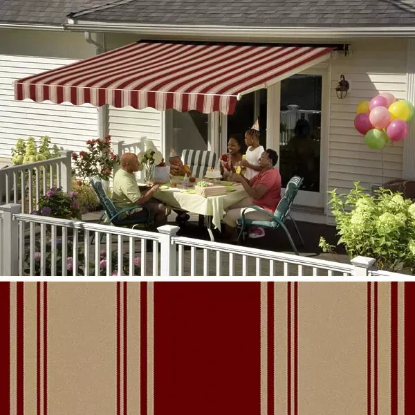 SunSetter Awning 14' Wide FABRIC - Colonnade Redwood (Sunbrella, Fabric  Only)