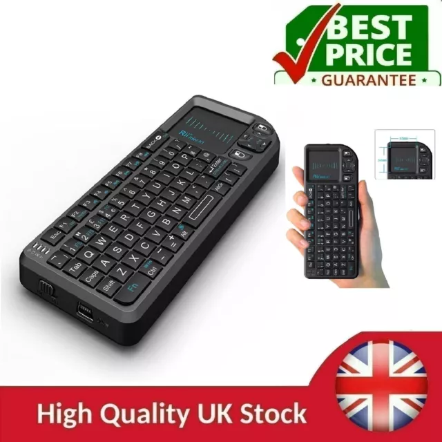 Rii K01X1 2.4 GHz Mini Wireless Keyboard with Mouse Touchpad Remote Control KODI