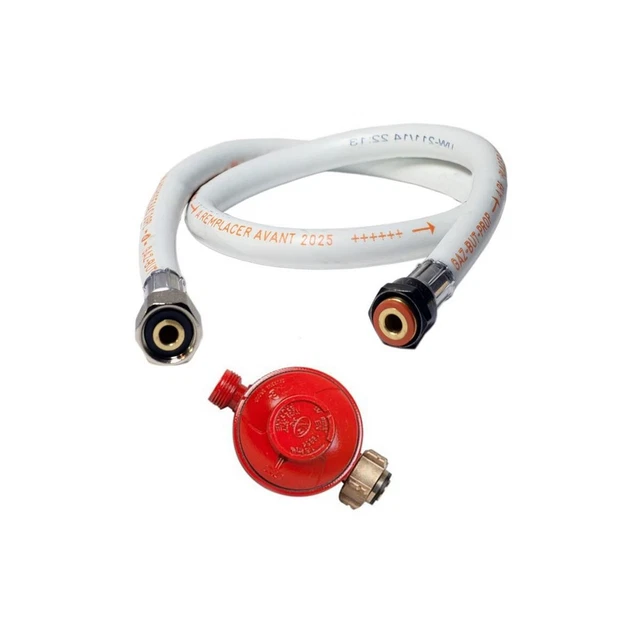 Kit Détendeur gaz Propane 37 mbar + Tuyau gaz flexible 1.00 m Barbecues Planchas