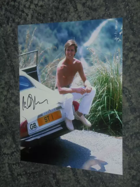 IAN OGILVY-  THE SAINT  - 10x8 PHOTO SIGNED-